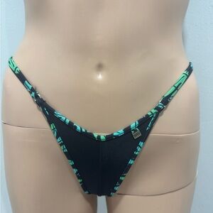 Stylish Black and Green Bikini Bottom